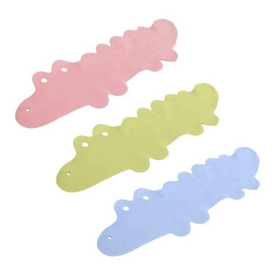Comfortable Shower Mat with Alligator Shape AntiSlip Design Suction Cup Bath Pad