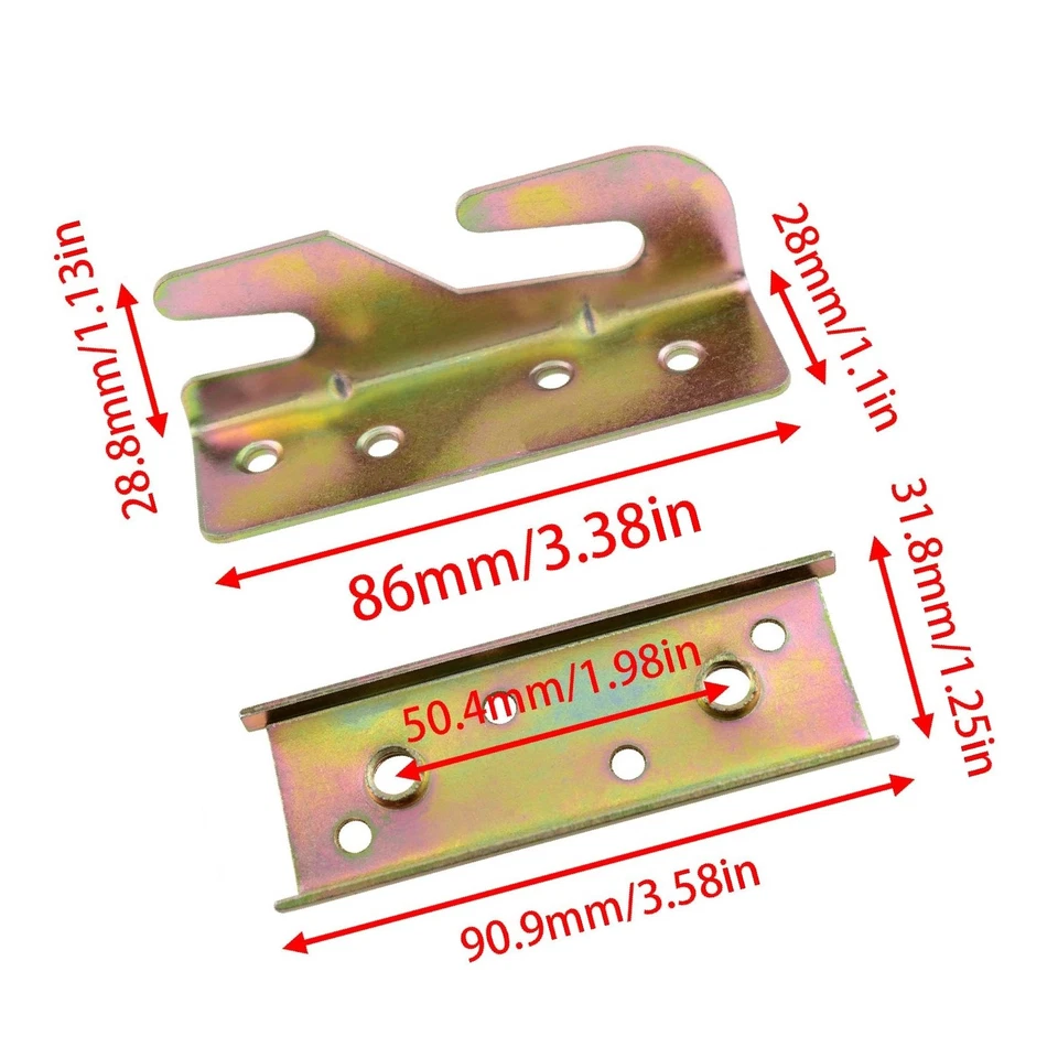 Suportes de estrutura de cama Lovelysp cabeceira e rodapé acessórios de fixação estrutura de cama... - Imagem 4 de 4