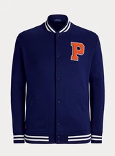 Polo Ralph Lauren The RL Fleece Baseball Jacket Mens Size 2L Tall Color Blue