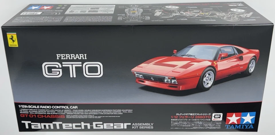 Tamiya 1:12 Ferrari 288 GTO TamTechGear Assembly Kit Series GT-01 Chassis RC NEW - Image 3 of 4