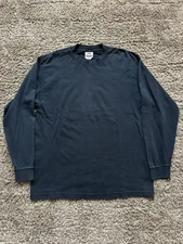 Vintage Pro Club Heavy Weight Blank Long Sleeve T Shirt Adult Large