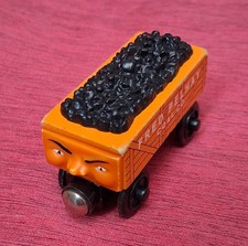 Thomas Trains Wooden Railway Train Fred Orange Coal Car 2003 VGUC 42