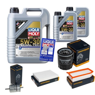 Inspektionspaket Liqui Moly Special Tec F 5W-30 7L für Dacia Dokker 1.6