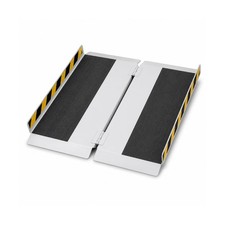 Wheelchair Ramp 2ft, Folding Mobility Ramp with Non-Slip Surface and Safety S...