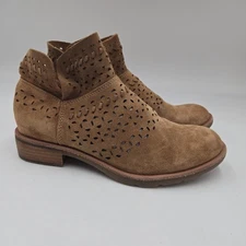 Sofft Women's Bristow Brown Suede Leather Lazer Cut Outs Booties Tan Size US 7 M