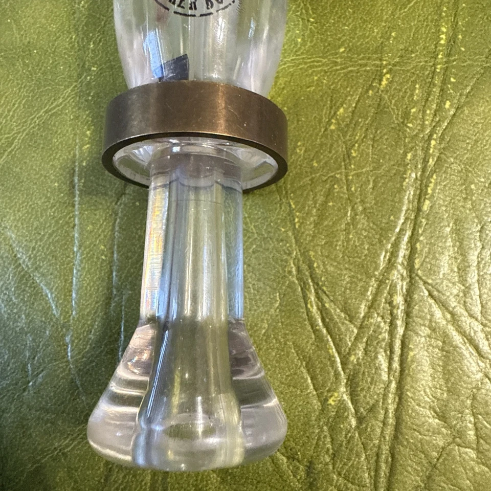Quaker Boy Acrylic Pro Hunter Duck Call Double Reed Clear Banded Sounds Great - Image 2 of 4