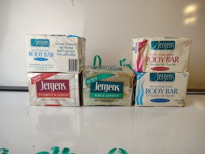 JERGENS Vtg Soap 10 Bars Mixed Lot NOS DISCONTINUED- Lanolin- Referencing- Aloe 
