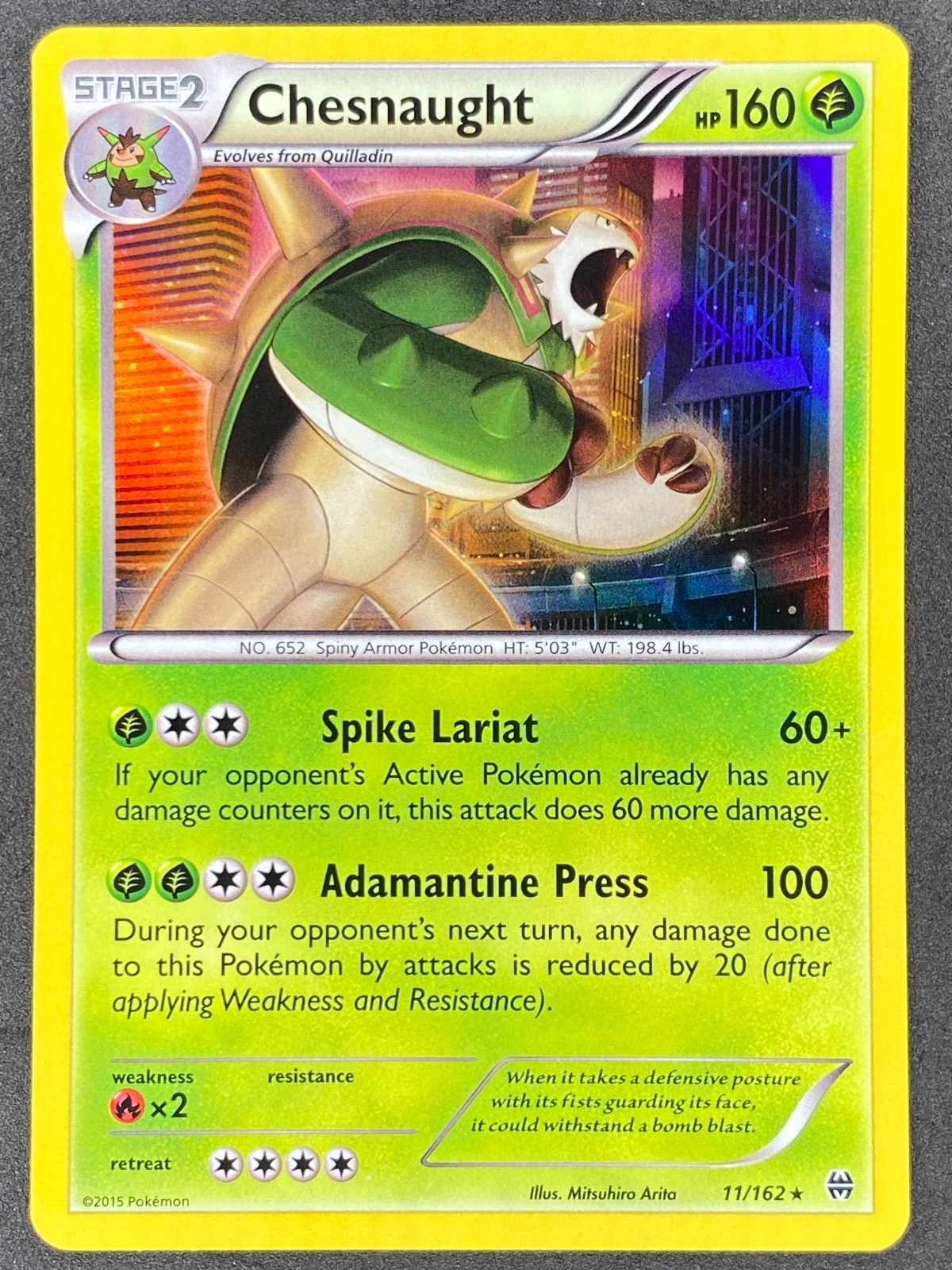 Pokémon Chesnaught 11/162 BKT BREAKthrough LP/NM