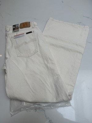 Nudie Jeans Wide Heidi - Ivory/White -WIDE LEG 28/32 - Neu mit Etikett - UVP 145£