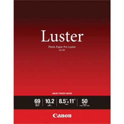 Canon LU-101 Pro Luster Photo Paper (8.5x11'', 50 Sheets, 255 gsm)