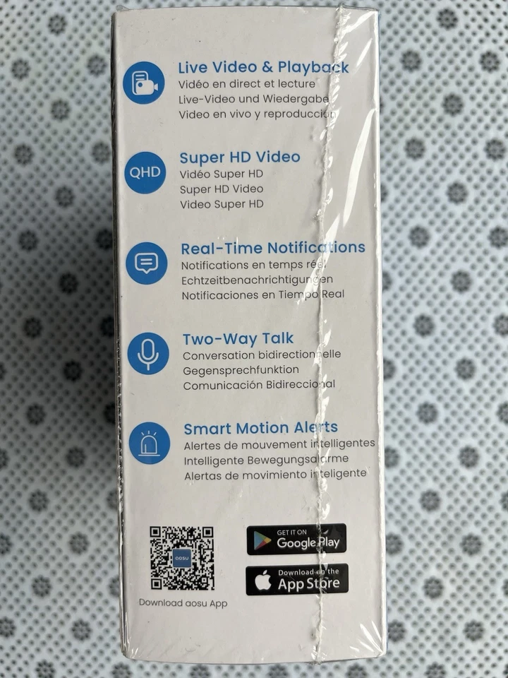 Aosu V8P1AX11 Video Doorbell Pro and WiFi Home Base 2K QHD Space Gray New Sealed - Image 3 of 4