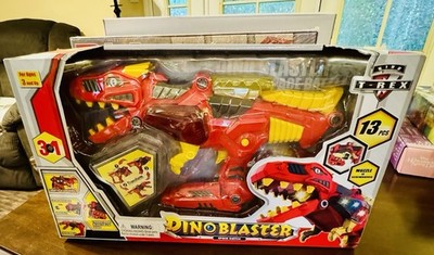 3 in 1 Kids Light Up Transforming T-Rex Dinosaur Blaster Toy Gun W/ Lights Sound