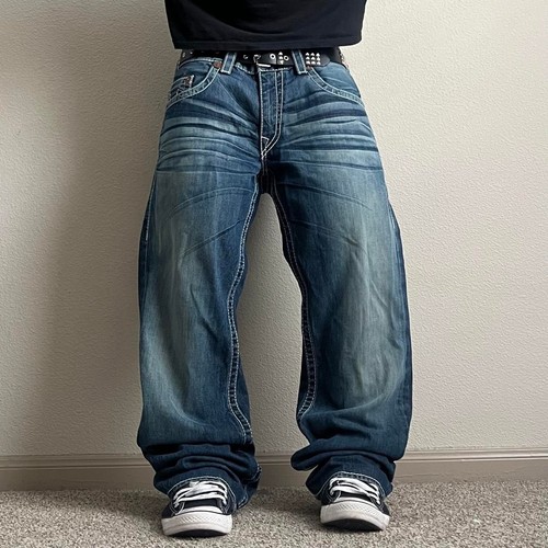 ⭐️USA製　y2k⭐️TRUE RELIGION BOBBY BIG T io着用 2000s True Religion Bobby Big T made in USA Y2K baggy… - Gem