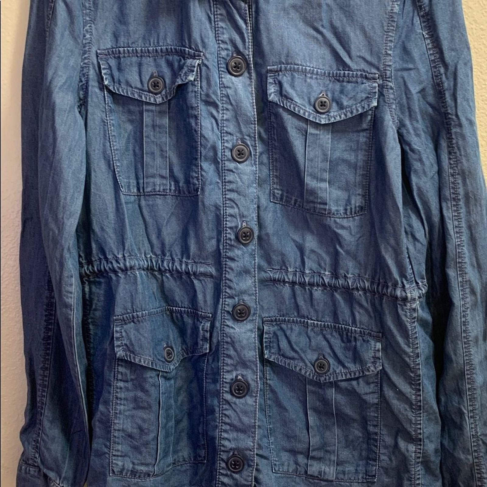 Gap Denim Chambray Utility Shacket Jacket Women’s… - image 4