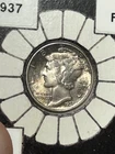 1937 Mercury Dime, Full Split Bands, Gem BU+- End Roll Toner-Stunning!!!🔥