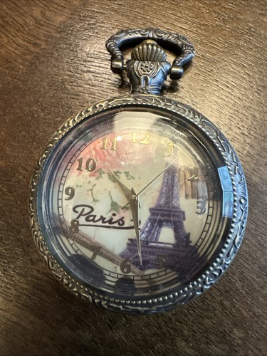 RELOJ BOLSILLO PARIS FRANCIA TEMA FUNCIONA MUY BIEN -GW-22A - Imagen 1 de 9