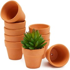 1.8'' Terracotta & Clay Pots for Plant with Drain Hole 16 Pack Small Terra Cotta
