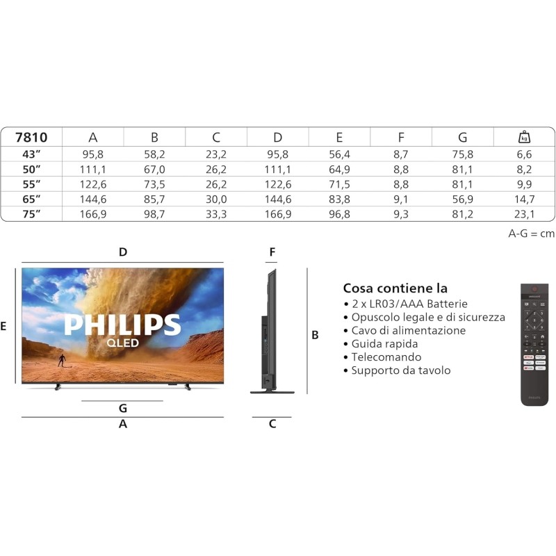 Philips 43PUS7810/12 TV 43'' QLED 4K UHD foto 3