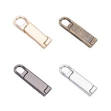 4Pcs Detachable Zippers Puller Metal Zippers Replacement Sliders for Clothes Bag