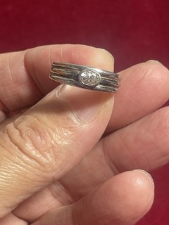 Magnifique Bague En Argent Massif Et Brillant Taille 59