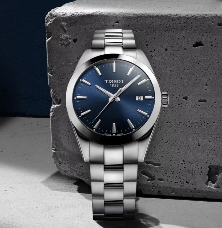 New TISSOT Gentleman T127.410.11.041.00 Men 40mm Blue Dial 100% New with Box - image 2 of 4