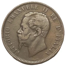 Italy 1867-H 10 Centesimi. Vittorio Emanuele II - Combined Shipping - Lot C75a