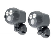New Mr. Beams Netbright Motion Activated Spotlights 2-pk Mbn391 Gray