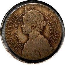 elf Martinique 50 Centimes 1922 Napoleon's Josephine