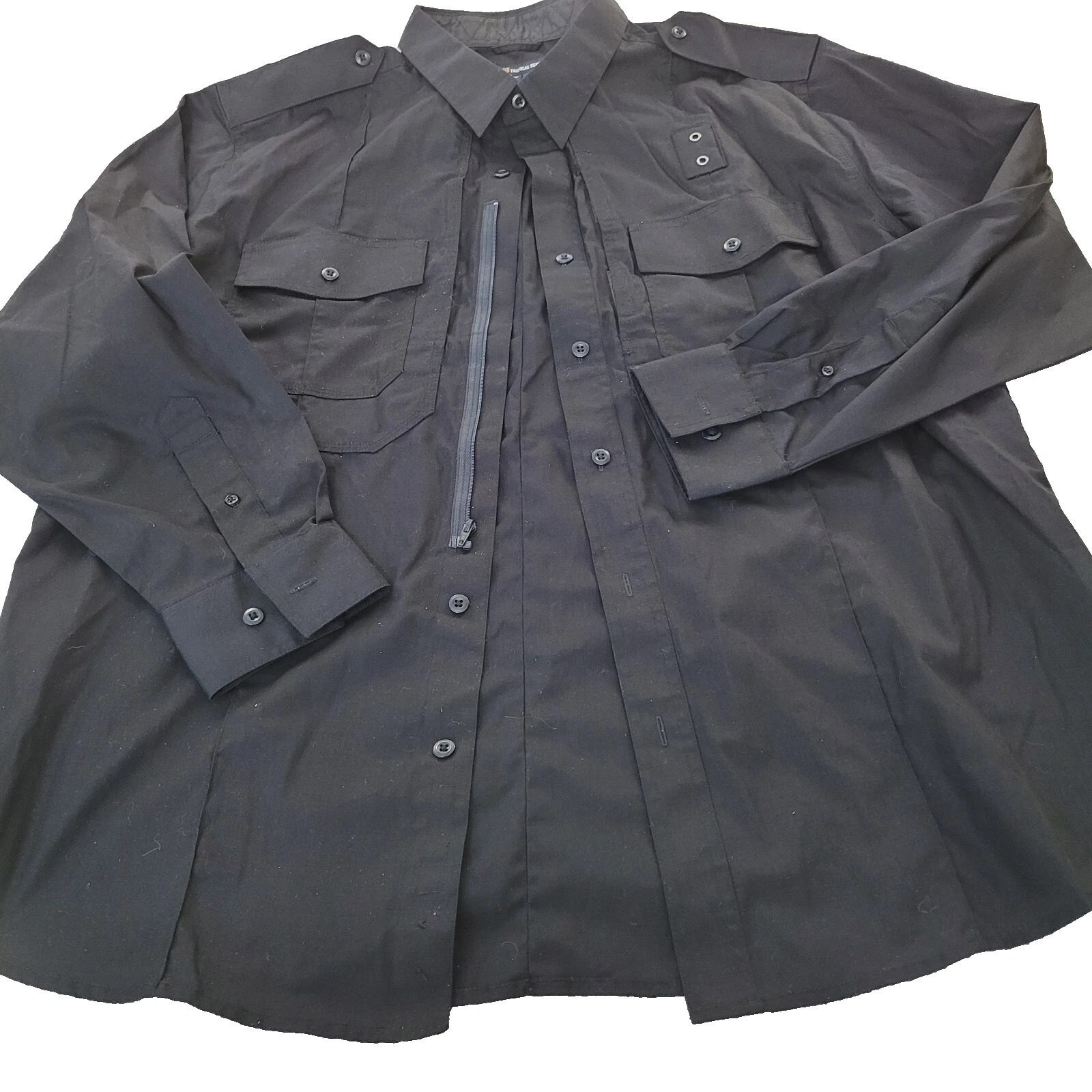 UNDERCOVER 5.11 Camicia Tattica Uomo XL Nera LS Polizia Militare Stealth Zip Style Giacca