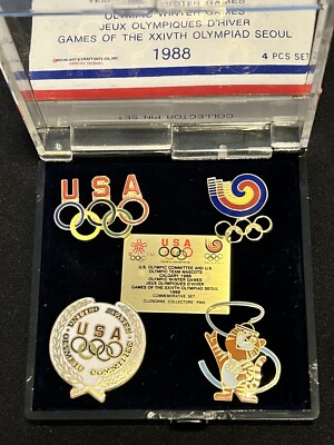 Lot De 69 Pin's Badges Vintage Jeux Olympiques 1988 Séoul & Calgary - Collection