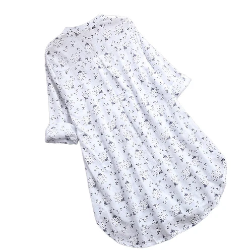 Women Linen Cotton T-Shirt Dress Plus Size Ladies Casual Baggy Tunic Tops Blouse - Bild 14 von 20