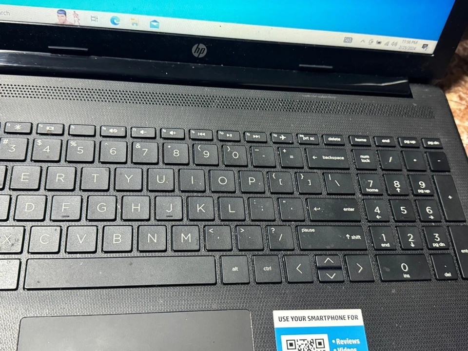 Ноутбук HP 15-DB0011DX 15,6 дюйма Windows 10 домашний AMD A6-9225 4 ГБ памяти 1 ТБ рабочий - Изображение 4 из 4