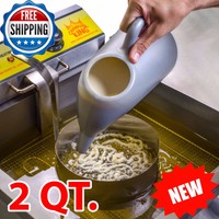 2 Qt. Durable Sturdy Large Capacity Plastic Funnel Cake Batter Pouring Pitcher 2 Qt. Durable Sturdy Large Capacity Plastic Funnel Cake Batter Pouring Pitcher