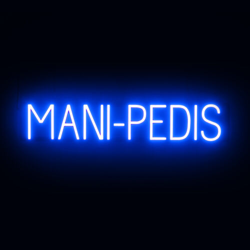 SpellBrite MANI-PEDIS Schild | Neon Mani-Pedis Schild Look, LED Licht | 33,4 Zoll x 6,3 Zoll - Bild 1 von 12