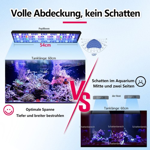 PopBloom 30-150CM LED Aquarium Beleuchtung Meerwasser Reef Aquarium Timer Lampe - Picture 15 of 28