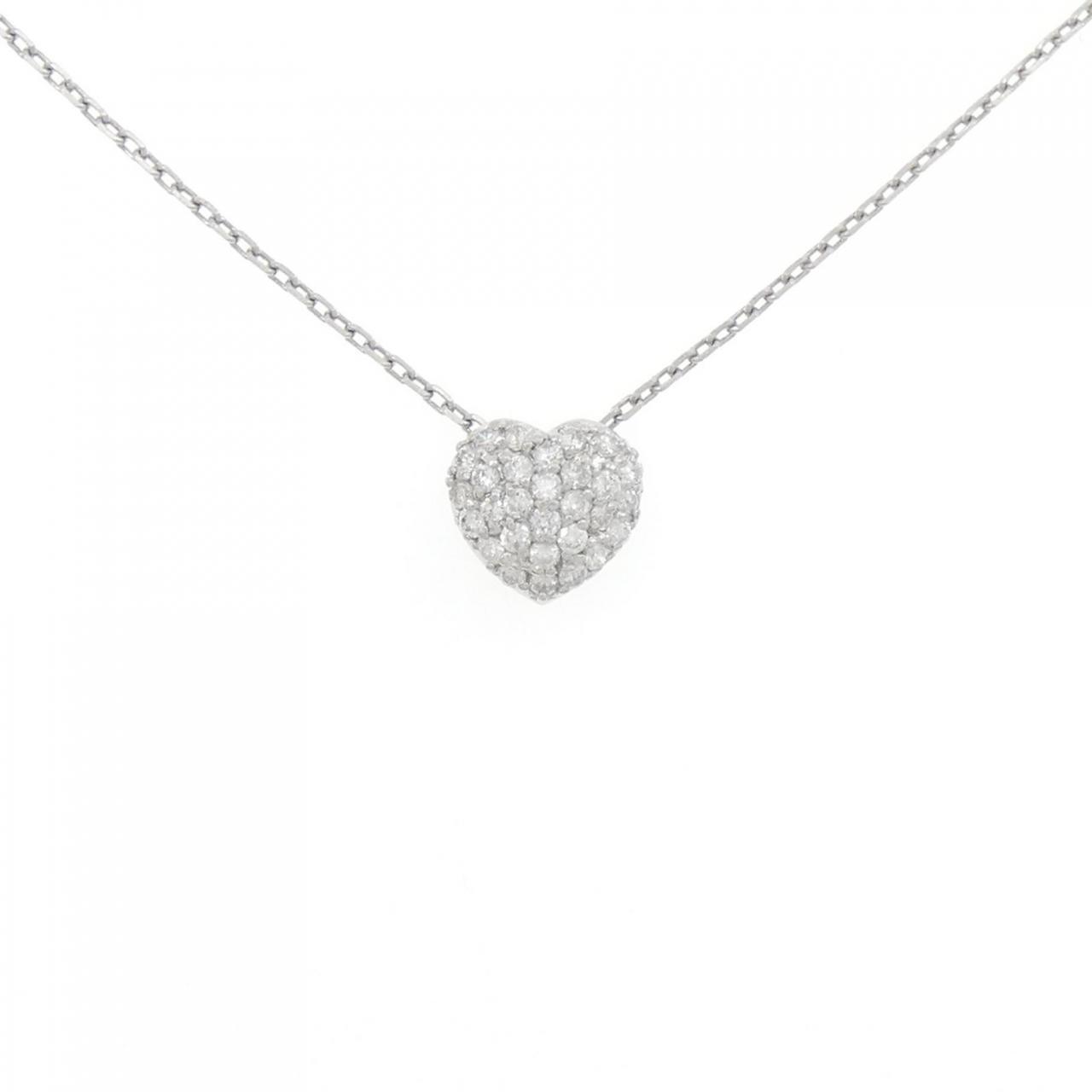 Authentic PT Heart Pave Diamond Necklace 0.30CT  #260-003-089-4464
