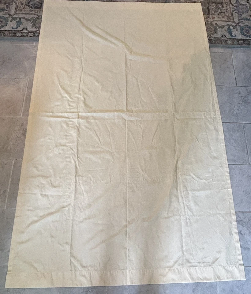 2 painéis cortina limiar filtragem de luz amarelo pálido sólido mistura de algodão - Imagem 3 de 4