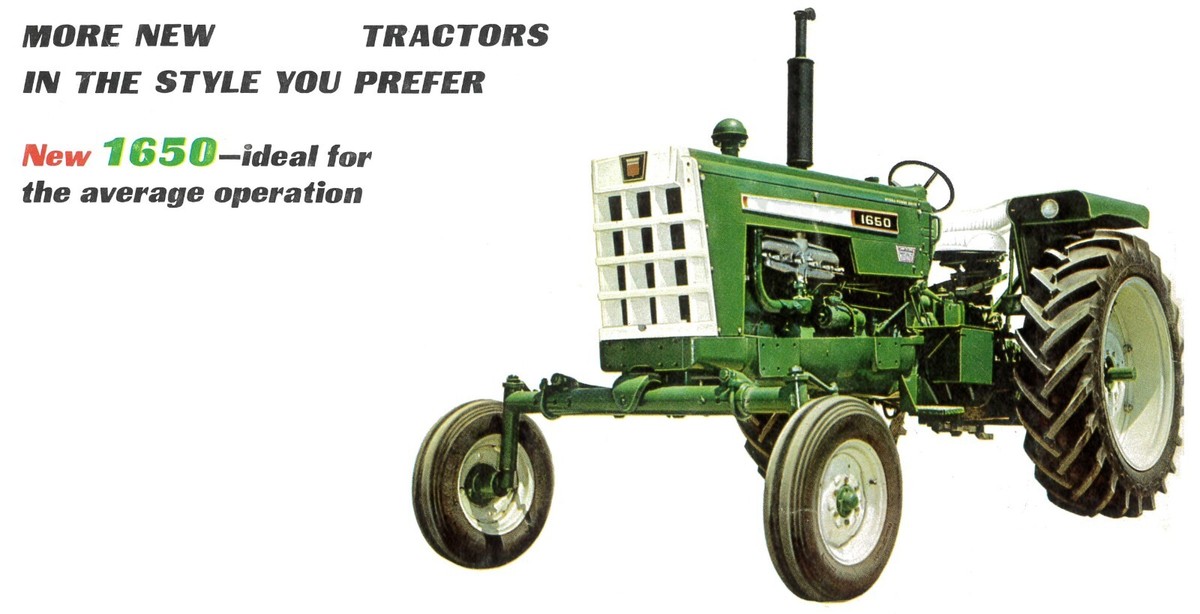 Oliver 1850 Tractor Row Crop Wheatland Sales Brochure 92 PTO