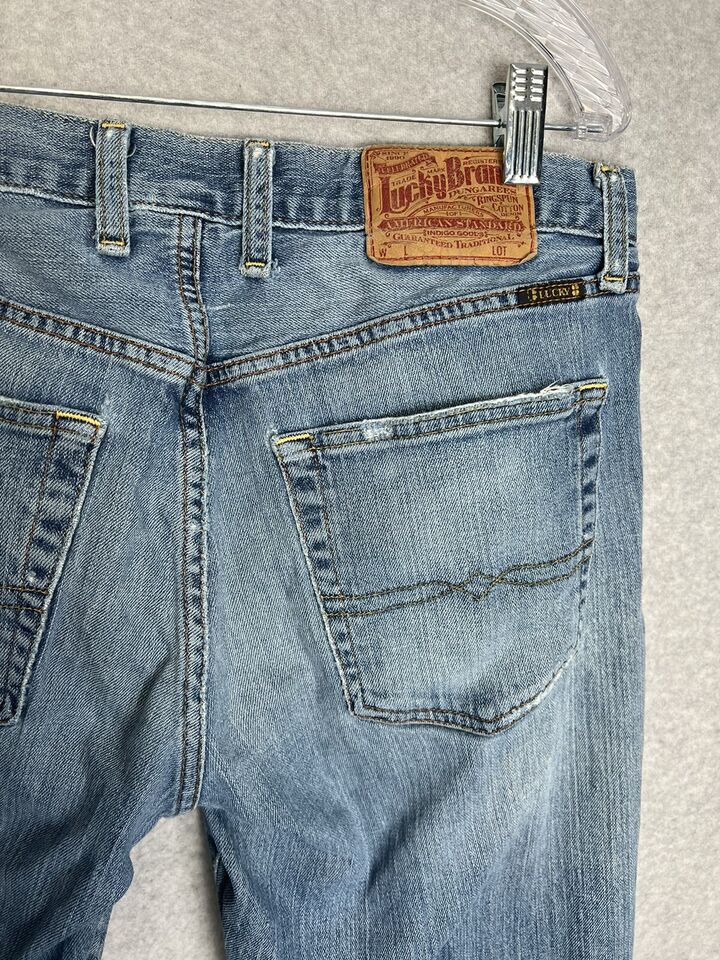 Lucky Brand Dungarees Mens Jeans Slim Bootleg Long Length Size 33 | eBay