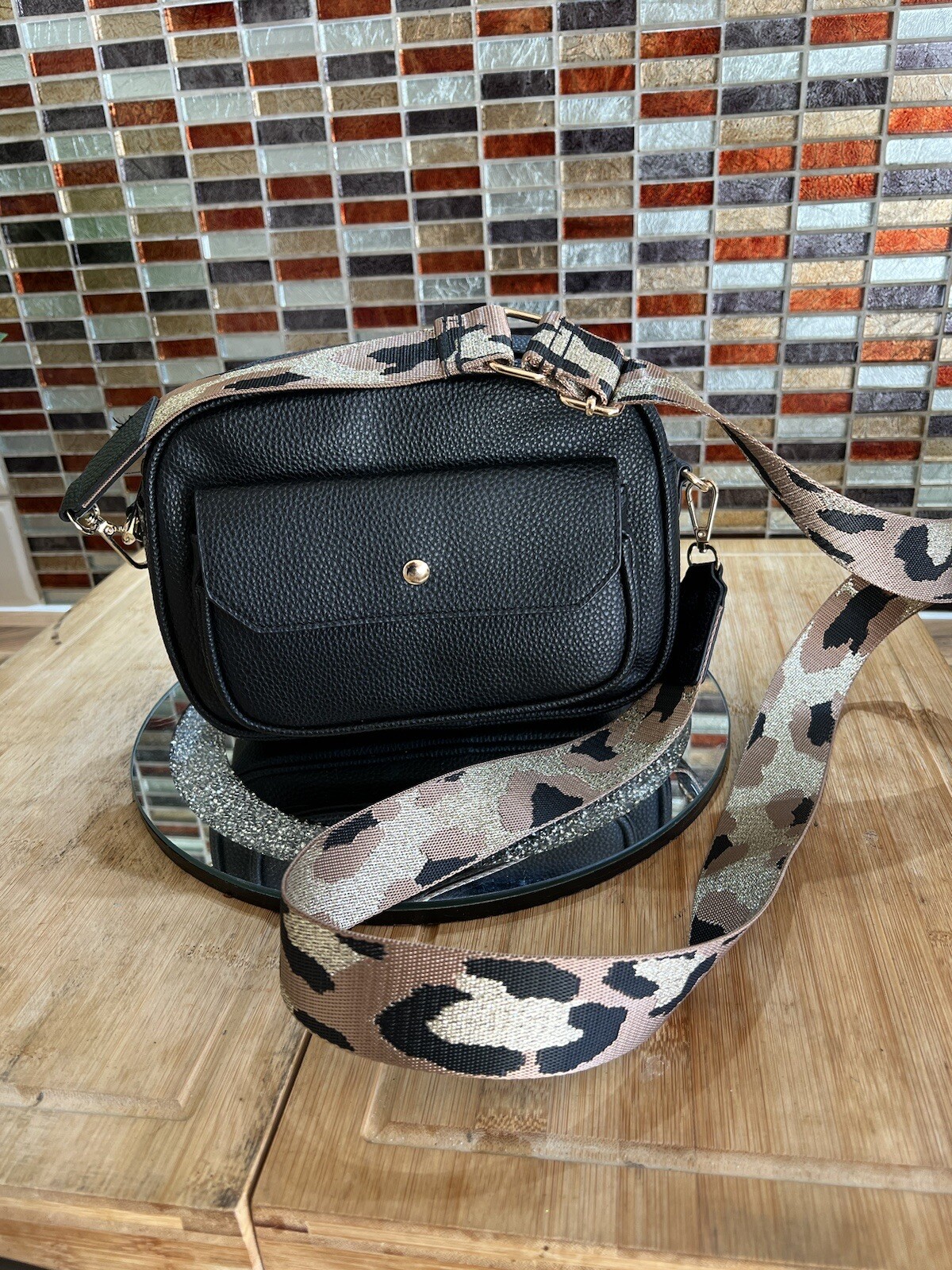STUNNING BLACK MULTI & BUTTON FRONT POCKET CAMO P… - image 1