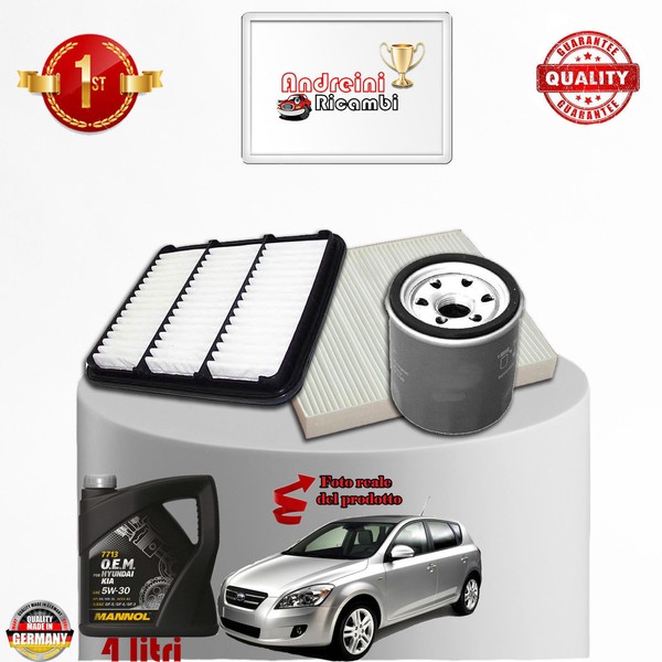 Inspektionskit Filter + ÖL Kia Cee'd 1.6 Cvvt 85KW 116CV Von 2008->-image