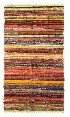 Multi Color Chindi Rag Rug 4 * 6' | Hand Woven Rug & Reversible Runner Rug | ...