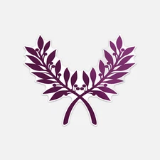 Quality Mark Emblem Sprig Vinyl Sticker Decal