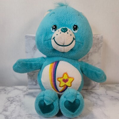 Vintage Care Bear 11'' Thanks A Lot Teal Rainbow Star 2003 By Play Along
