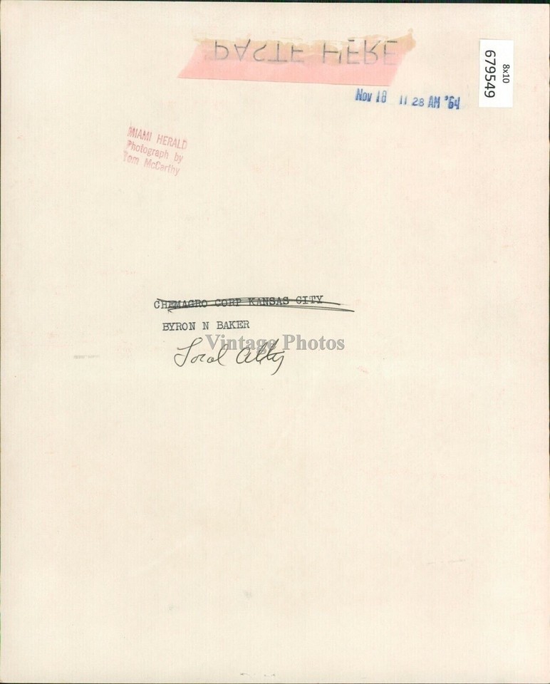 1964 Business Byron Baker Local Attorney Vintage Glasses Suit 8X10