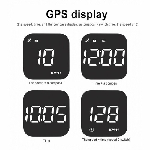 Voiture HUD affichage tête haute compteur de vitesse alarme de vitesse rappel avertissement accélération - Photo 5/10
