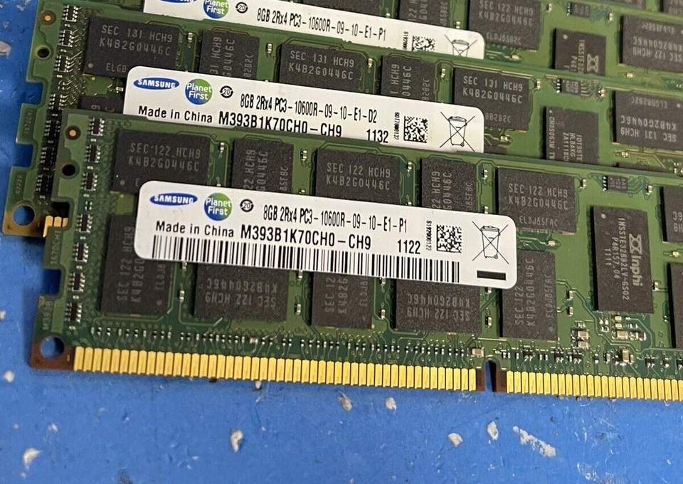 24GB (3X8GB) Samsung M393B1K70CH0-CH9 8GB DDR3 PC3-10600 RAM - Image 2 of 2