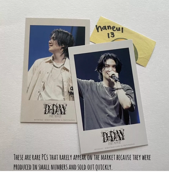 BTS SUGA Agust D TOUR D-DAY THE MOVIE Japan limited rare Photocard