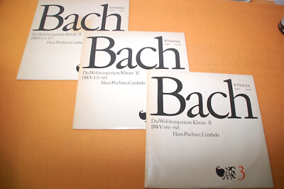 Pischner Bach Well Tempered Clavier Part II German Ed1 Eterna b/s Stereo 3LPs NM