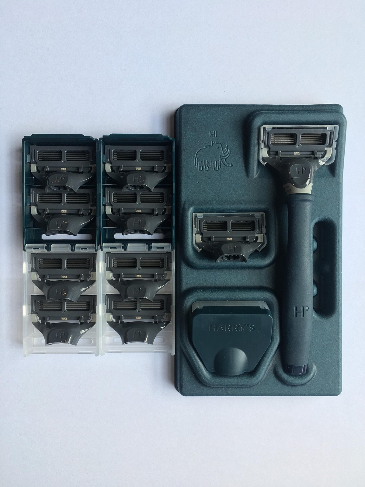 Harrys Mens Razor with 10 Razor Blades (Blue) eBay